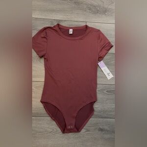 Just Be Size Medium Bodysuit Crushed Berry Snap Closure New W Tags Short Sleeved